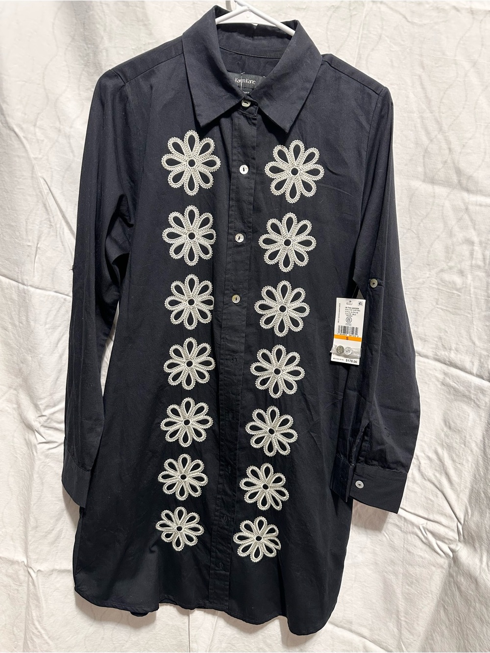 NWT Karen Kane "In The Garden" Cottagecore Floral Shirt Dress size S